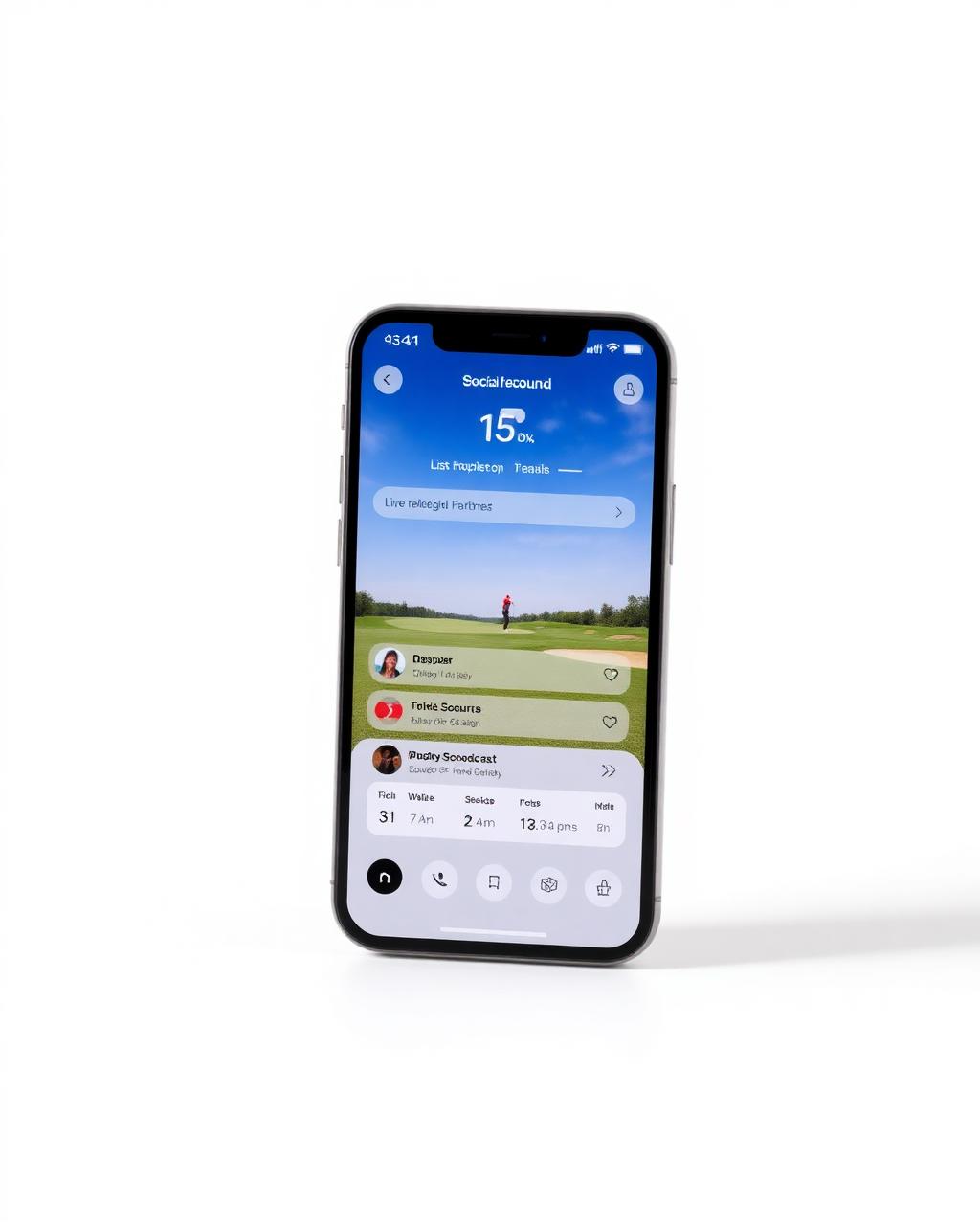 Live social round screen